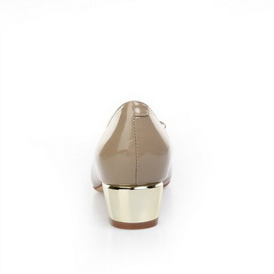 Ferragamo Shallow mouth Block heel Shoes Women--038